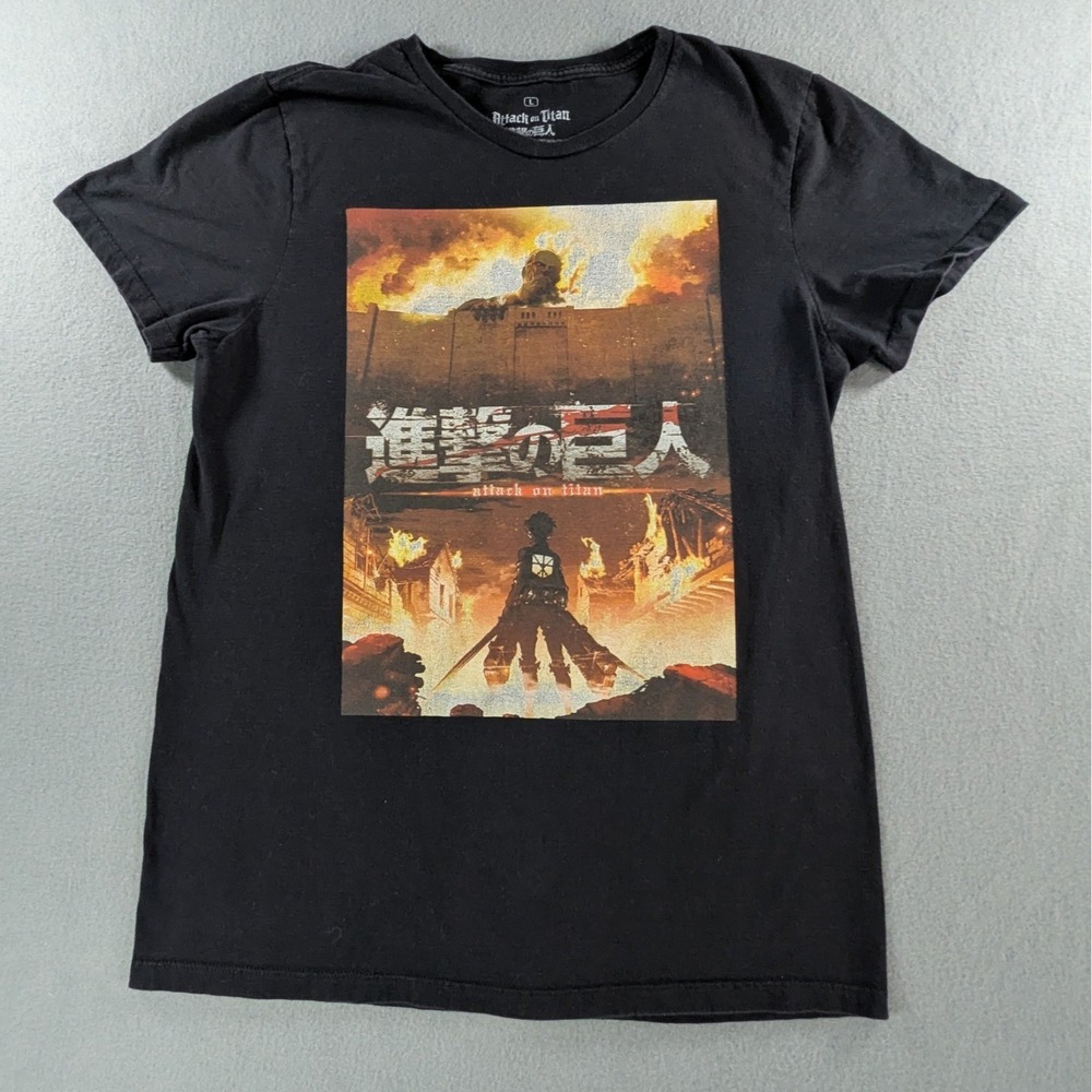 Ripple Junction Attack on Titan Season 1 Episode List Graphic Tee‎ Large Black